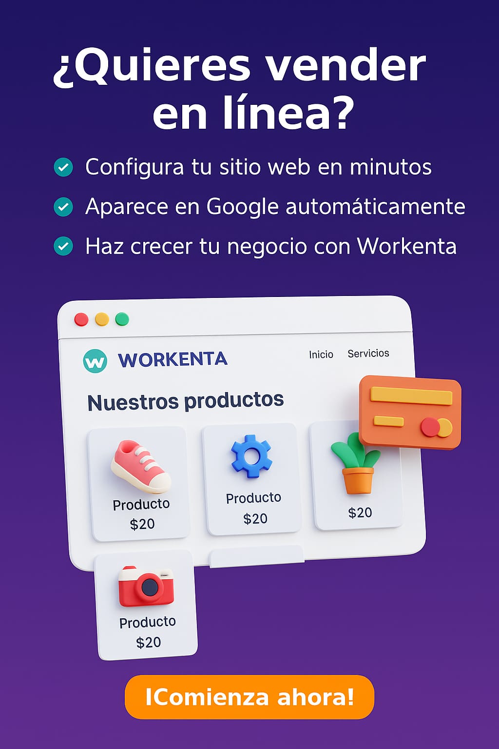 Tu sitio web y tienda online incluidas
